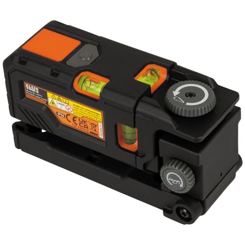 Klein Tools 93PTL Pocket Laser Level, Magnetic Bright Red Plumb Leveling and Alignment Tool, 3 Bubble Vials, 360-Degree Wall Attachment Klein Tools