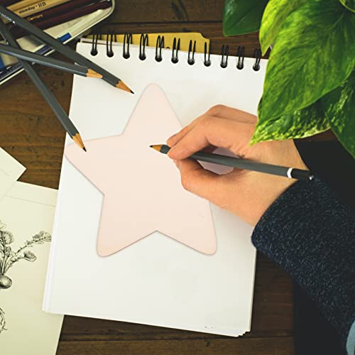 IMIKEYA Unfinished Wooden Stars: 50pcs Children DIY Painting Wooden Chips Star Shaped Cutout Blank Wood DIY Graffiti Wood Slices for Christmas IMIKEYA