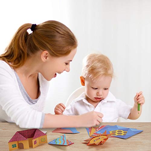 hapray Origami Kit for Kids Ages 5-8 8-12, with Guiding Book, 98 Sheets Paper with 47 Patterns, DIY Art and Craft Projects, Beginners Children's Day hapray