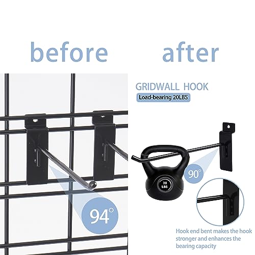 7RiversART 12 Pc Slatwall Hooks 8 Inch Slatwall Accessories Panel Display Hooks Slatwall Pegs Slatwall Hooks for Garage Storage Shop Retail 7RiversART