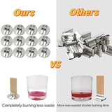 Upgraded Thick Wooden Candle Wicks 5.1 X 0.5 Inch Natural Candle Wood Wicks with Stand Candle Cores for DIY Candle Making Craft Smokeless Wood Wicks Phinicco