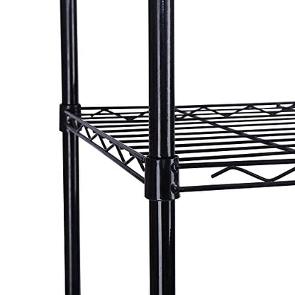 HOMEFORT 6-Tier Wire Shelving, 6 Shelves Unit Metal Storage Rack, Durable Organizer, Perfect for Pantry Closet Kitchen Laundry Organization (Black) - WoodArtSupply