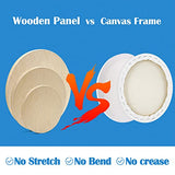 Falling in Art Unfinished Round Birch Wood Panels Kit for Painting, Wooden Canvas 3 Pack of 6, 8", and 12" Studio 3/4" Deep, Cradle Boards for Falling in Art