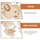 ABOOFAN Birds for Crafts, Birds Unfinished Wood Slices Cutouts Peace Dove Wood Craft Embellishments Blank Wooden Chip for DIY Scrapbooking Wedding ABOOFAN