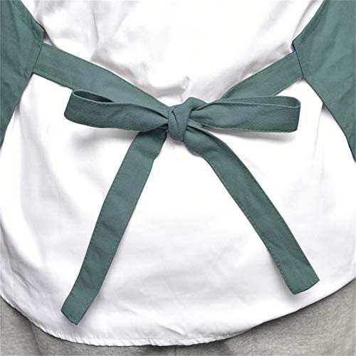 MORNITE Art Aprons for Painting Pottery Ceramics, Mens Women Kitchen Cooking Aprons Waterproof Green MORNITE
