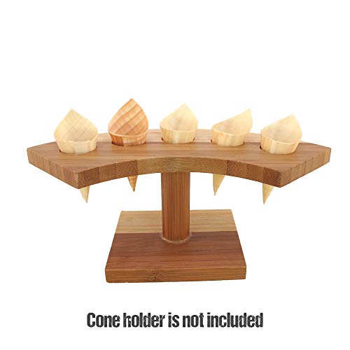 BambooMN Brand - 3.1" Tall x 1.5" Dia Disposable Wood Cones - 100 Pieces BambooMN