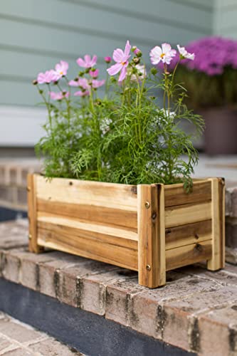 Avera Products | Raised Garden Bed | Rectangle Wood Planter Box | The Perfect Wooden Flower Box | 19" x 9.5" x 8.5" | Great Small Vegetable or Herb Avera Products