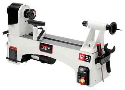 JET 12" x 21" Woodworking Lathe, Variable Speed, 1Ph 115V (JWL-1221VS)