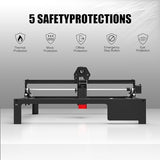 IWECOLOR Laser Engraver, 50W High Accuracy Laser Engraving Machine with 410x400mm Large Working Area, 5.5-7.5W Laser Power Engraver and Cutter for IWECOLOR