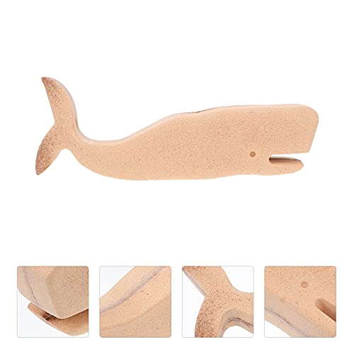 PartyKindom 1Pc Whale Ornament Whale Wooden sea Animal Decors DIY Wood Ornaments Wooden Whale Sculpture Wood Carving Sculpture Wooden Whale Decor PartyKindom
