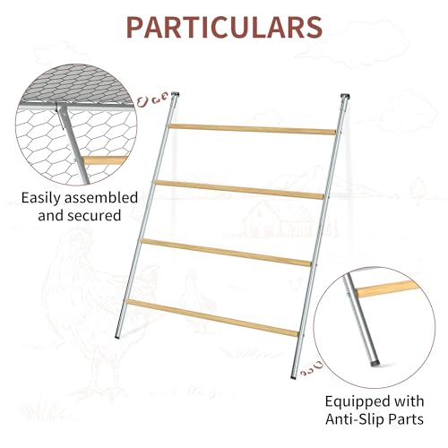 BESBLEE Chicken Coop Roosting Perch Essentials：Perfect for Backyard Poultry, Easy Installation &,Farm Roost Toys for Chickens (55' L x 40' W) - WoodArtSupply