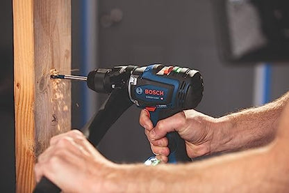 BOSCH GXL18V-260B26 18V 2-Tool Combo Kit with 1/2 In. Hammer Drill/Driver, 1/4 In. and 1/2 In. Two-In-One Bit/Socket Impact Driver, (1) CORE18V 8 Ah - WoodArtSupply