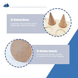 LIOUCBD 12 Fingers Wood Ring Display Stand Cone Ring Holders, Jewelry Display Holder Showcase, Ring Bracelet Organizer for Girls Women Jewelry LIOUCBD