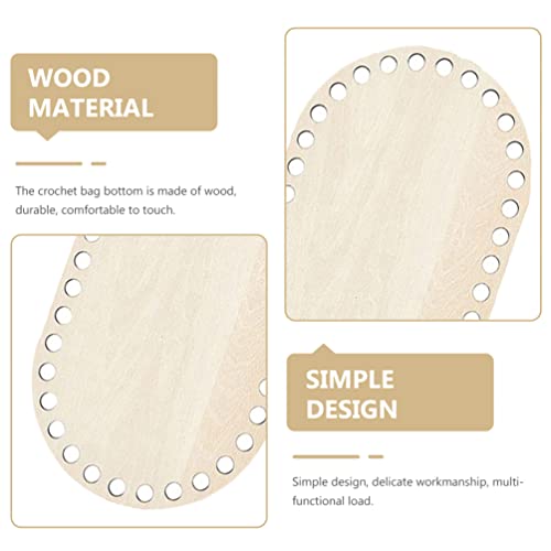 Wooden Bag Base 4pcs Bamboo Strips Wooden Crochet Bag Bottom Wooden Basket Bottom Hollow Crochet Basket Base DIY Crocheting Wood Base Reed Geek EXCEART