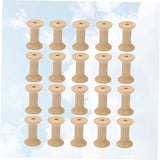 Anneome 100 Pcs Flossers Embroidery Kit Wooden Craft Spools Wood Thread Spools Dental Floss Winding To Weave Anneome
