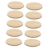 Tofficu 10pcs Round Bamboo Unfinished Circle Premium Unfinished Slices Painting Circle Unfinished Bamboo Chips Bamboo Slices DIY Hanging Tags Kids Tofficu