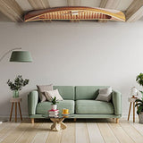 Old Modern Handicrafts Wooden Canoe with Ribs Curved Bow 10' Matte Finish for Display Old Modern Handicrafts