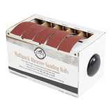 DCT Abrasive Paper 5pc Sand Paper Variety Pack with Dispenser – 150, 240, 320, 400, 600 Grit Aluminum Oxide Sandpaper Deadwood Crafted Tools
