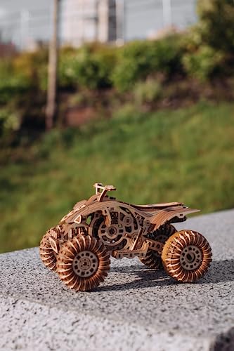 Wood Trick Quad Bike 3D Wooden Puzzles for Adults and Kids to Build - Rides up to 30 ft - Wooden Model Car Kits to Build for Adults - Model Kits for - WoodArtSupply