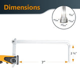 POWERTEC 71542V Quick Release Ratcheting Table Clamp for MFT and Guide Rail System, 7" Capacity (178mm) x 2-3/8" Throat Depth, 2 PK POWERTEC