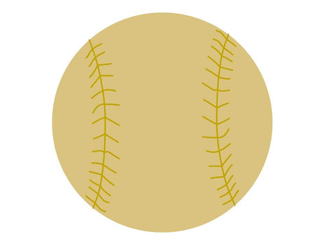 Detailed Baseball Cutout Unfinished Wood Baseball Softball Sports MLB Major Little League MDF Shape Canvas Style 1 (6") Diverse Woodworking