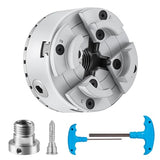 VEVOR KP96 Lathe Chuck, 4-Jaw 3.75" Diameter, Metal Lathe Chuck Turning Machine Accessories, Self-centering Tool, for Lathe, Precision Machining, VEVOR