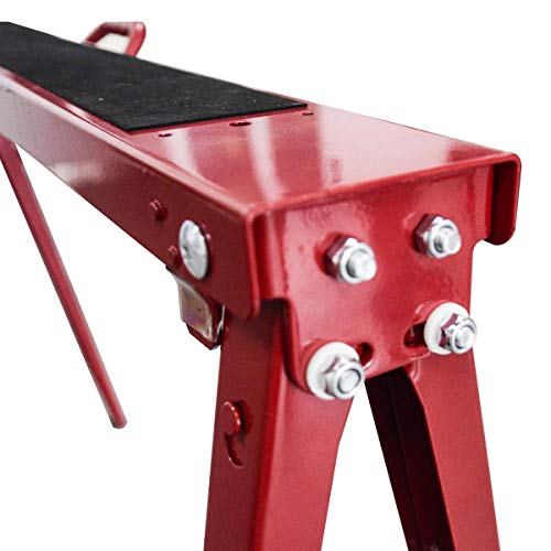 TOMAX Folding Sawhorse Height Adjustable 440lb Weight Capacity Single Pack - WoodArtSupply