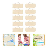 Kisangel 10Pcs Hanging Wooden Sign Blank Wood Plaque Blank Wood Sign Crafts Blank Wooden Writing DIY Sign Unfinished Wood Plaque Unfinished Wood Sign Kisangel