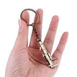 Portable Mini Vernier Caliper Measure Tools for Key Chain Zinc Alloy Calipers Gauge Slide Ruler for Key Woodworking Mini Vernier Caliper Yuly