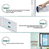 Daisypower Dryer Vent Window Kit, Adjustable Window Vent Kit with Outdoor Dryer Vent Cover,4 Inch Hood for Exhaust Ventilation Daisypower