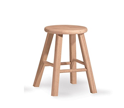 International Concepts 18-Inch Round Top Stool, Unfinished IC International Concepts
