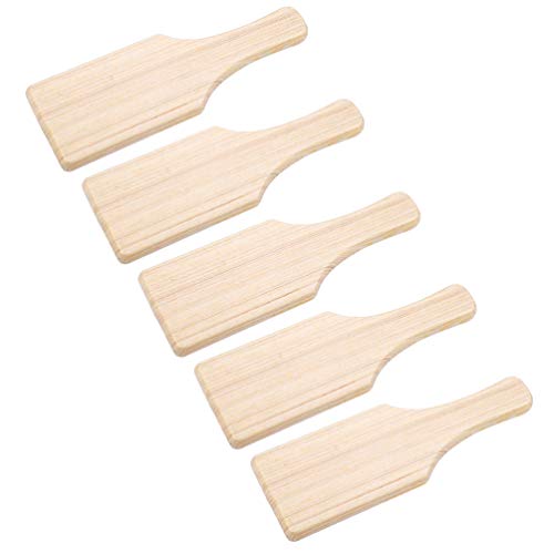 EXCEART Wood Carving Tools 5PCS Unfinished Wood Paddle Wood Board for Arts Crafts Sorority Fraternity Home Decoration Handmade Pottery Tool EXCEART