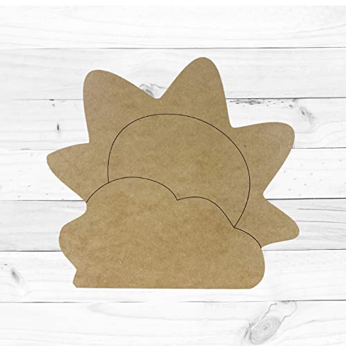 Sun & Clouds, Engraved Shape MDF Wooden Craft, Unfinished Craft, DIY Craft Art, Build-A-Cross Build-A-Cross