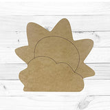 Sun & Clouds, Engraved Shape MDF Wooden Craft, Unfinished Craft, DIY Craft Art, Build-A-Cross Build-A-Cross
