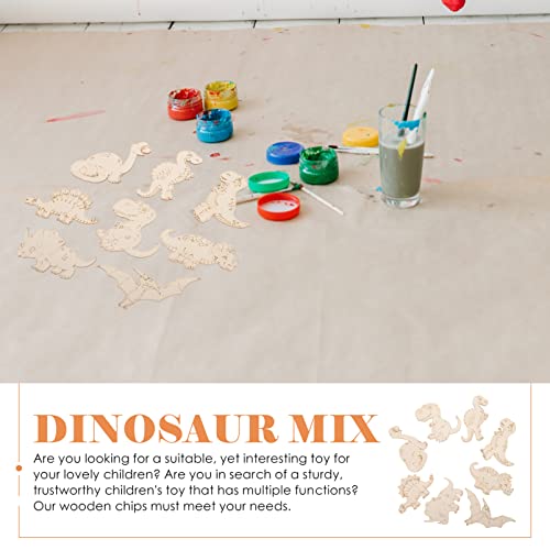 Crafts 8Pcs Unfinished Wood Cutouts Wooden Paint Crafts Animal Cut Out Wood Slices Wooden Chips for Home Decoration Ornament DIY Craft Art Project SEWACC