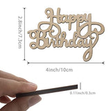 20Pack Mini Happy Birthday Wood Wall Art Happy Birthday Unfinished Ornaments for Christmas Wedding Birthday Party Decoration Home Door Wall Zontween