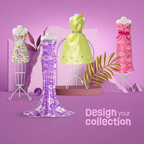 Fashion Design Studio - Sewing Kit for Kids - Designer Dress Girls Arts Crafts Kits Ages 6, 7, 8, 9, 10, 11, 12 Age - Learn to Sketch, Sew, Style - Pretty Me
