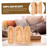 VOSAREA Religious Ornaments Household Wood Crafts Wooden VOSAREA