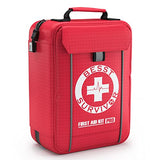Comprehensive First Aid Kits -Labeled Compartments Trauma Kits, Compact Emergency Kits for Car, Boats, Camping, Hurricanes and Outdoor Emergencies, Besst Survivor