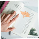 Operitacx 6pcs Blank Bamboo Bookmark Unfinished Hanging Tag Fan Shaped Bookmarks Gift Tags Unfinished Gifts Tags DIY Craft Bookmark Tag Blank Craft Operitacx