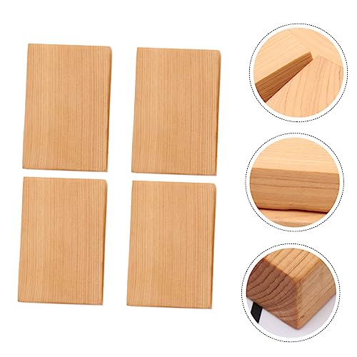 COHEALI 4pcs Carved Wood Block Toy Unfinished Wood Cubes Wood Whittling Kit Basswood Carving Blocks Unfinished Wood Blocks Kid Blocks Kid Craft Small COHEALI