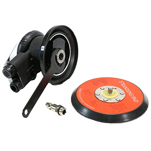 Professional Heavy Duty 5" Dual Action Random Orbit Air Sander, Orbital Pneumatic Palm Sander -Composite Design, Low Vibration BPJOWVIL