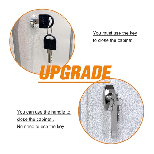 Waqiv 71" Metal Storage Cabinet with Wheels,Garage Storage Cabinet with Locking Doors and 4 Shelves,Lockable Rolling Tool Cabinet for Home Waqiv