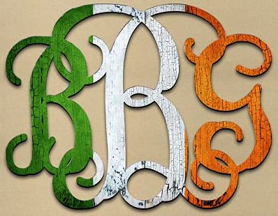 Wooden Craft Cutouts 6in-10in, 3-Letter Wooden Monogram, Unfinished Wood Letters, Nursery Decor, Wood Wall Hanging, Wall Art, DIY, Car Charm Wooden Craft Cutouts