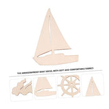 18 Pcs Blank Wooden chip Decorate Seaside Accessories Natural Wood Slices Beach Wood Carving Bamboo Wood Manual Crafts Blank Ornaments Wood Grain COHEALI