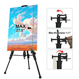 STANDNEE Artist Easel Stand Painting Stand Art Easel, 20"to 61" Art Easel for Painting Canvase & Displaying, Aluminum Adjustable Height Display STANDNEE