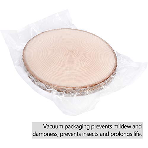 KINGCRAFT 4 Pack Large Natural Wood Slices Round Rustic Slabs Unfinished Wood Sanded 8"-10" for Wedding Centerpiece Table Birthday Party Baby Shower Kingcraft