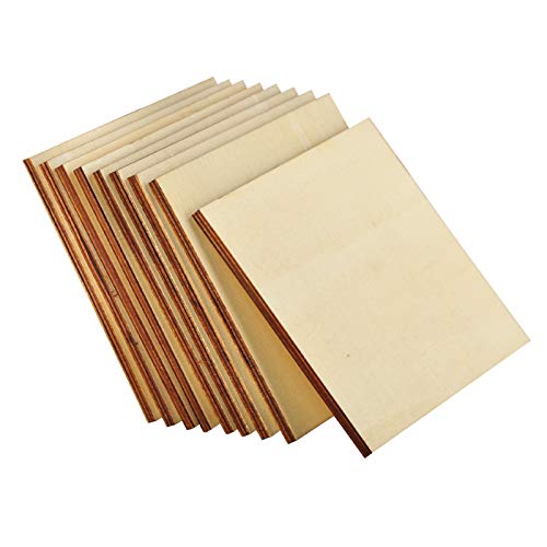 [Upgraded] Artificer Wood Squares, 6x6 Inch 26 Pack 1/4" Thick Unfinished Wooden Boards for Scrabble Tiles Blank Plywood Sheets Cutouts Small - WoodArtSupply