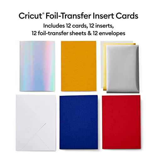 Cricut Foil Transfer Insert Cards R40, Easy Release Foil to Craft Cricut Cards, Create Birthday Cards, Thank You Cards, Compatible with Cricut - WoodArtSupply