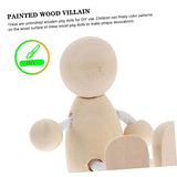 Tofficu 8 Pcs Unfinished Wooden Doll Unfinished Wooden Figurines Wooden Peg Dolls DIY Peg Dolls Unfinished Peg People Kids Mannequin Kids Toys Tofficu